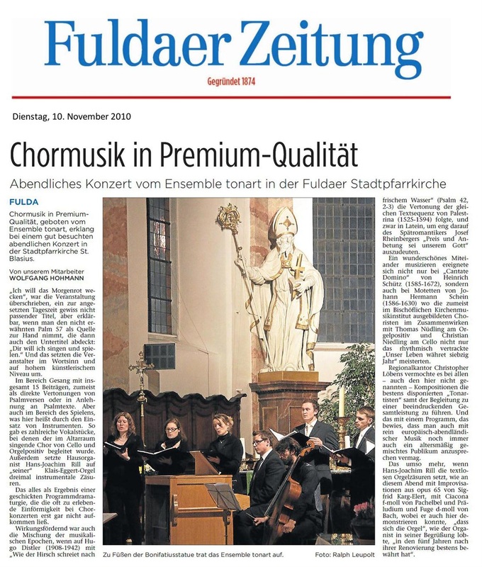 Fuldaer Zeitung Di. 10. November 2010